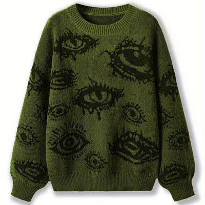 Liora | Soft Knit Sweater with Eye Pattern