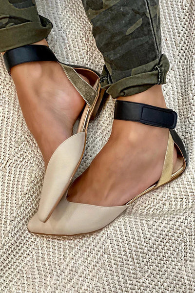 ELENA | Elegant ballerinas with pointed toe and ankle strap for a refined style