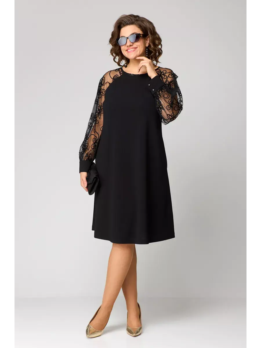 Lidia™ | Classic Dress with Lace Sleeves