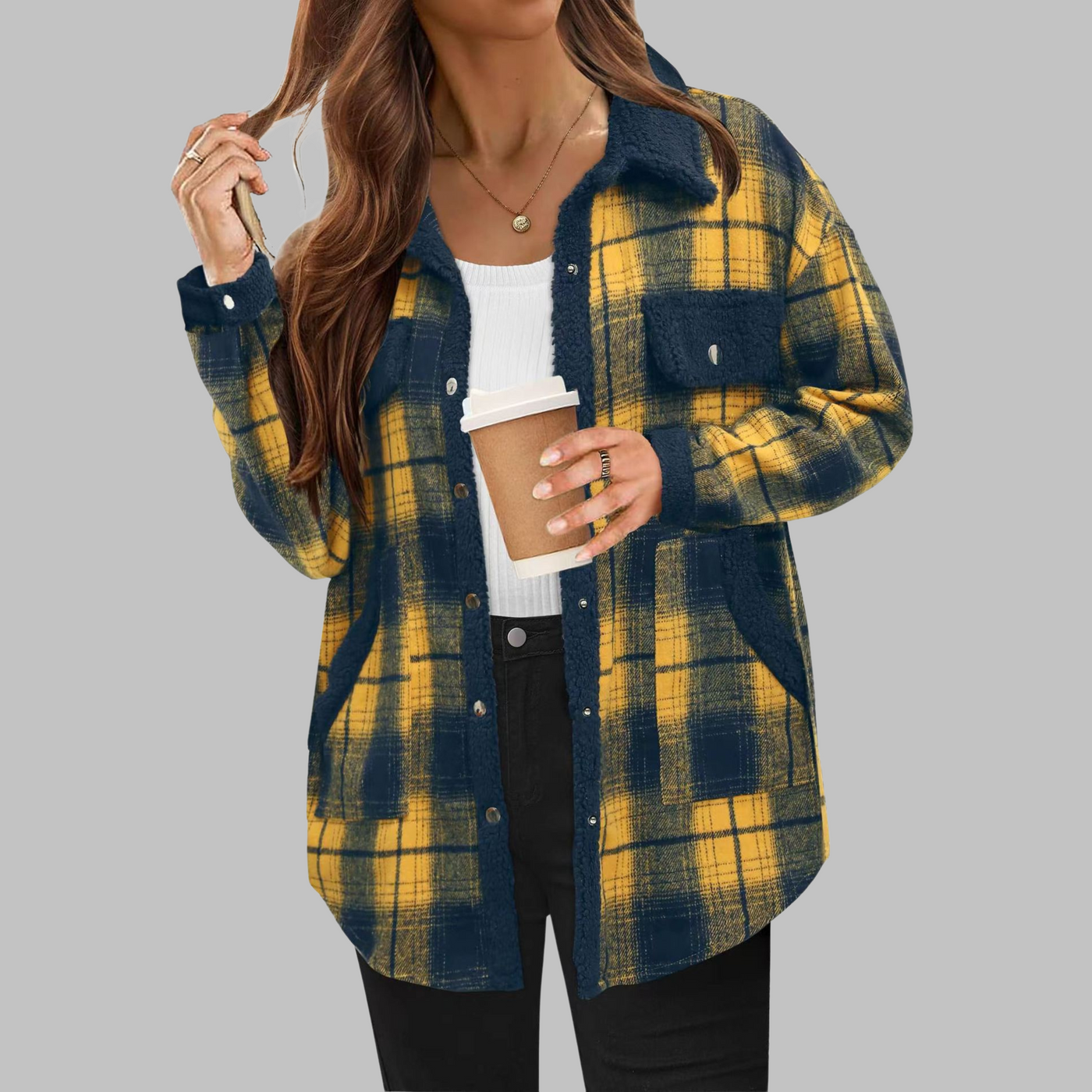 Zeny | Classic Long Sleeve Button Down Jacket