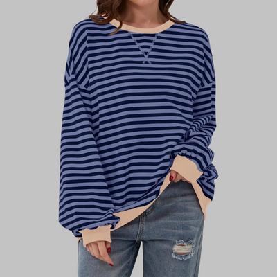 MERIDA | Striped Cotton Sweater with Long Sleeves