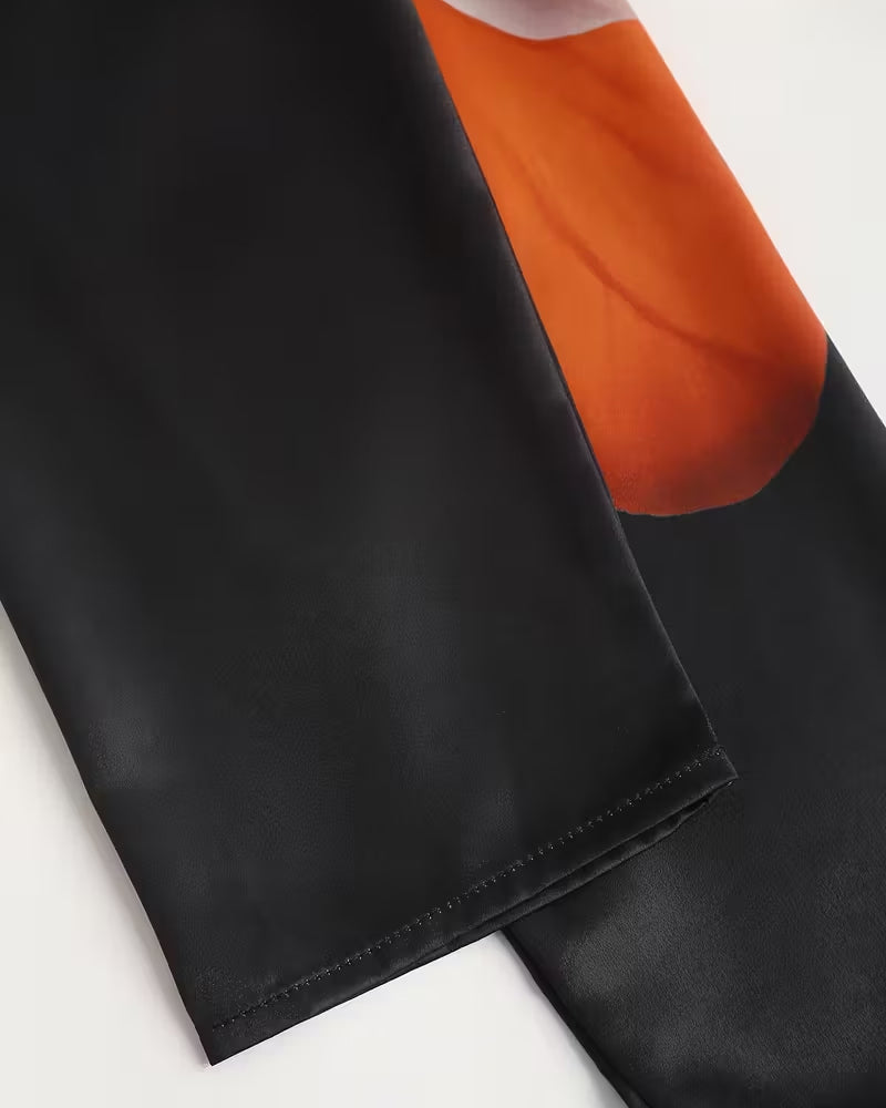 Printed Right Shoulder Reversed Blouse