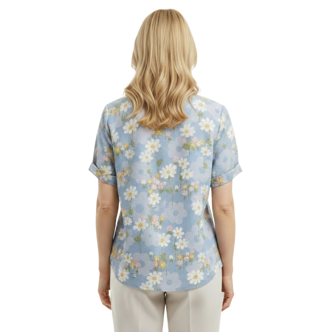 ALINA™ | Elegant Woven Blouse with Print