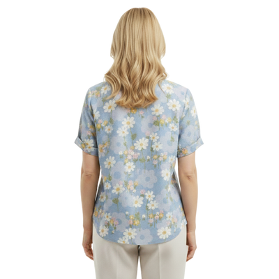 ALINA™ | Elegant Woven Blouse with Print
