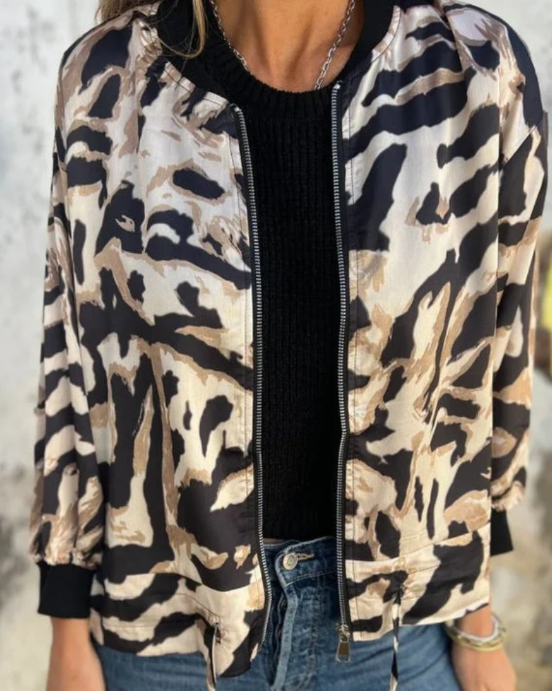 DARALA | Stylish Bomber Print Jacket