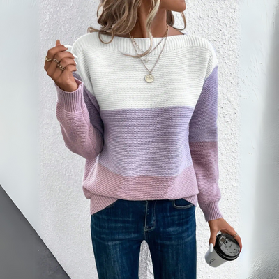 SARRA | Elegant Patchwork Sweater