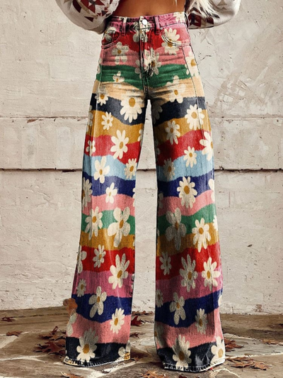 Floral Wide Leg Pants "Chiara"