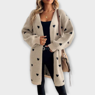 ELINE | Heart Pattern Cardigan