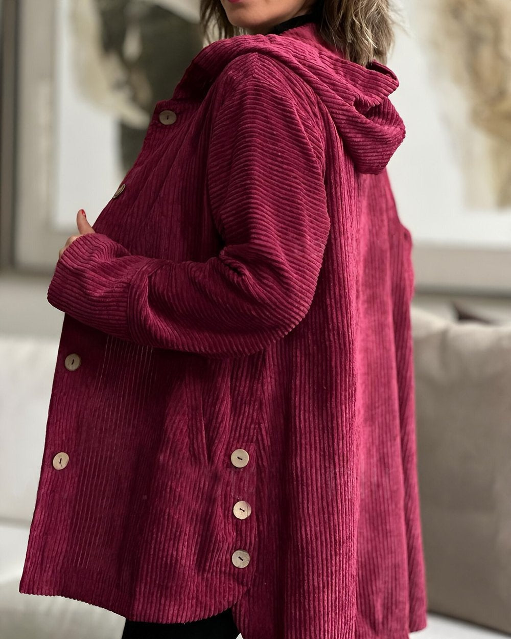 Ibby | Cozy Corduroy Hooded Jacket