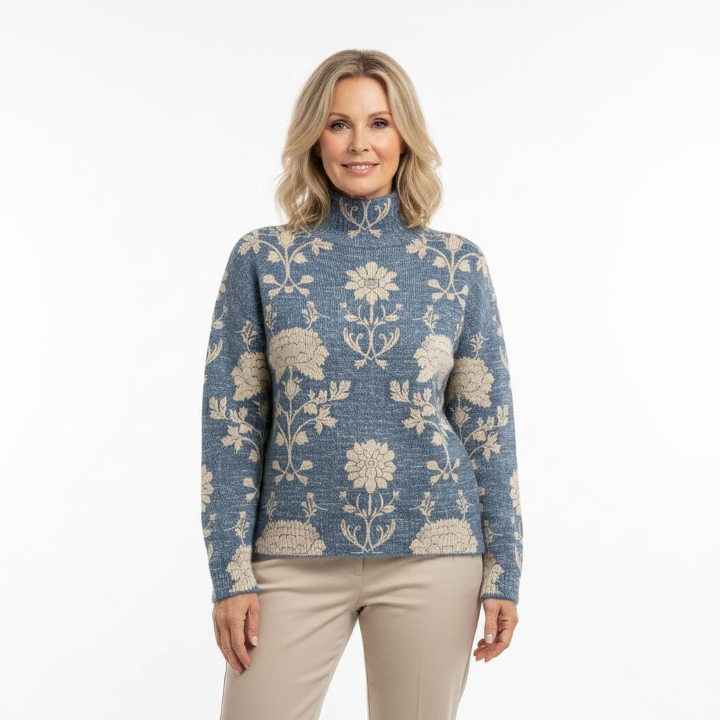 GIONA™ | Cozy Knitted Sweater with Floral-Inspired Design