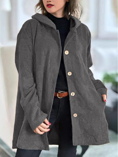 Ibby | Cozy Corduroy Hooded Jacket