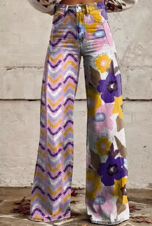 Floral Wide Leg Pants "Ilaria"