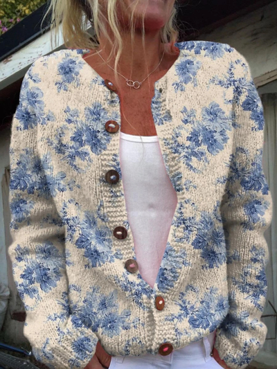 Fleur - Blue Blossom Cardigan