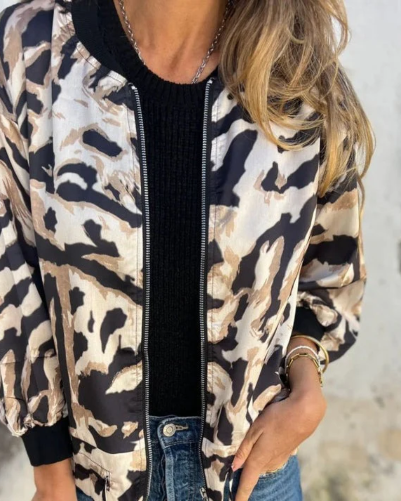 DARALA | Stylish Bomber Print Jacket