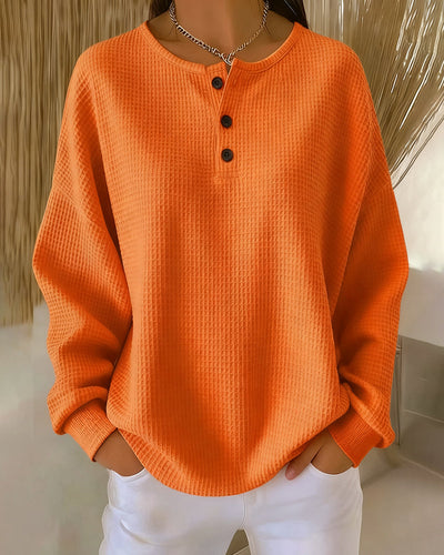 Casual Trendy Solid Color Long Sleeve Sweatshirt