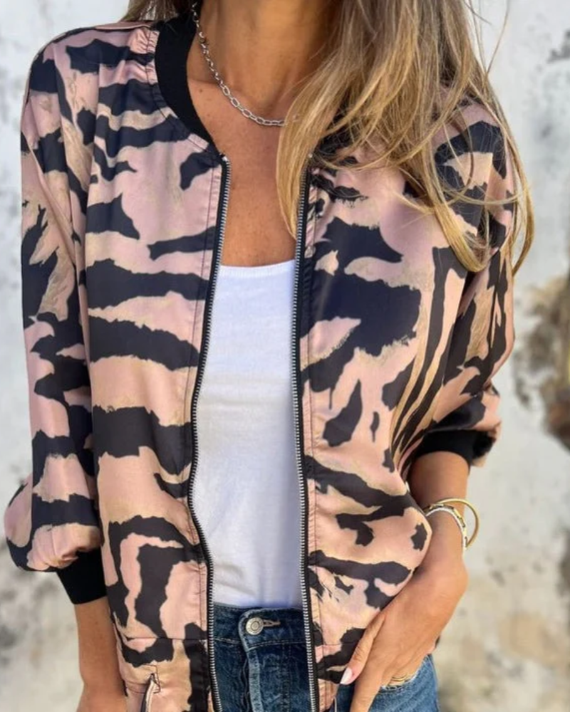 DARALA | Stylish Bomber Print Jacket