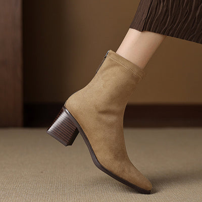 Maria - Authentic Suede Booties