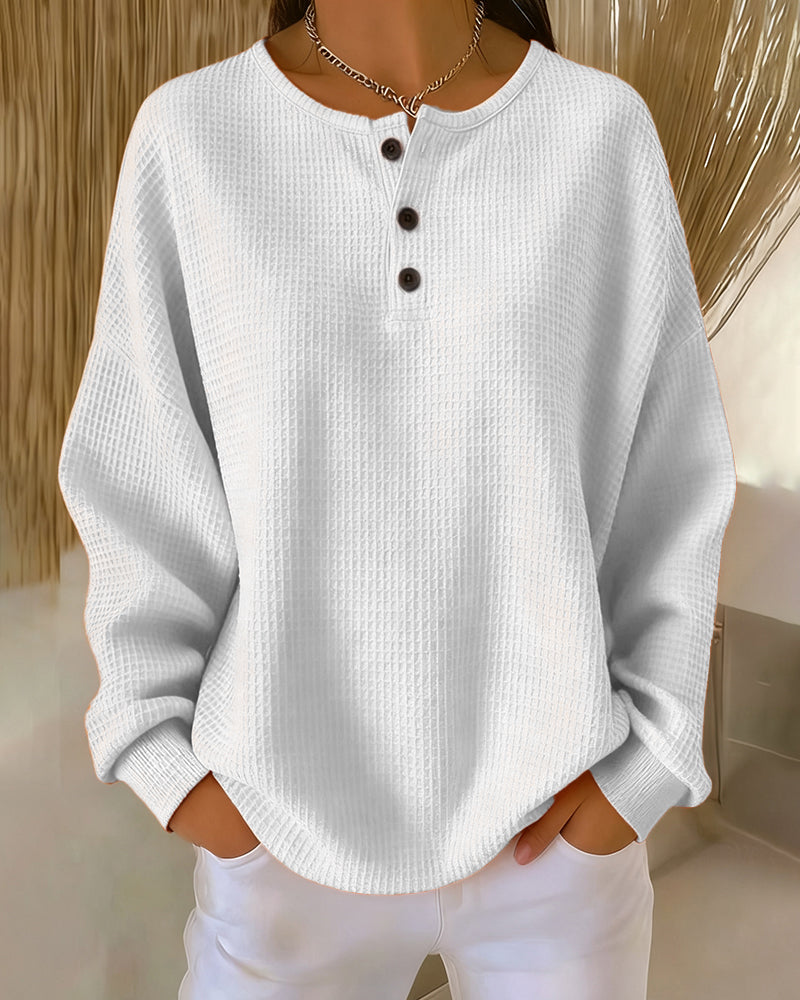 Casual Trendy Solid Color Long Sleeve Sweatshirt