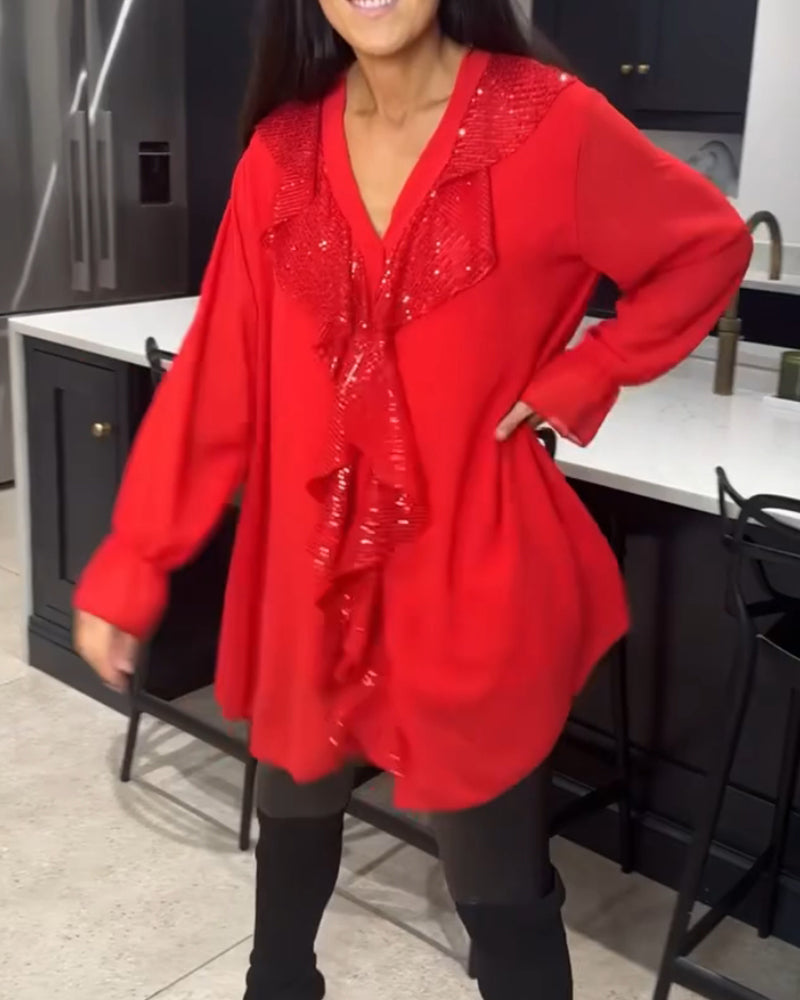 Ruffled Blouse with Elegant Style