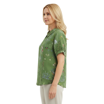 ALINA™ | Elegant Woven Blouse with Print