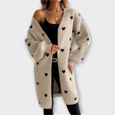 ELINE | Heart Pattern Cardigan