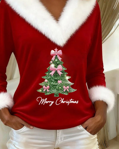 Top Grand Fur Printed Christmas