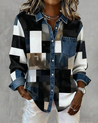 Color Block Shirt Fashionable