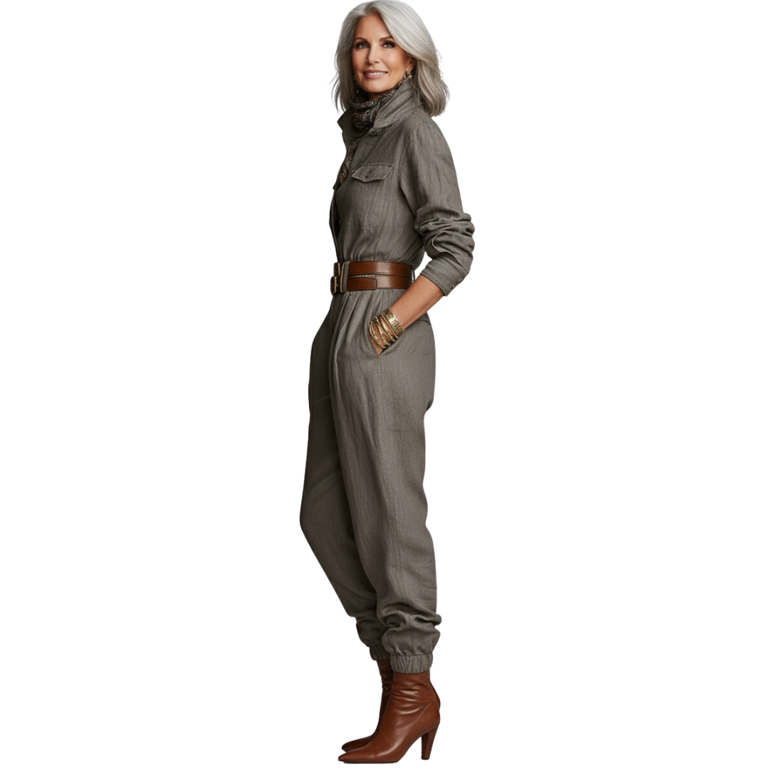 Rhea | Utility Belted Jumpsuit