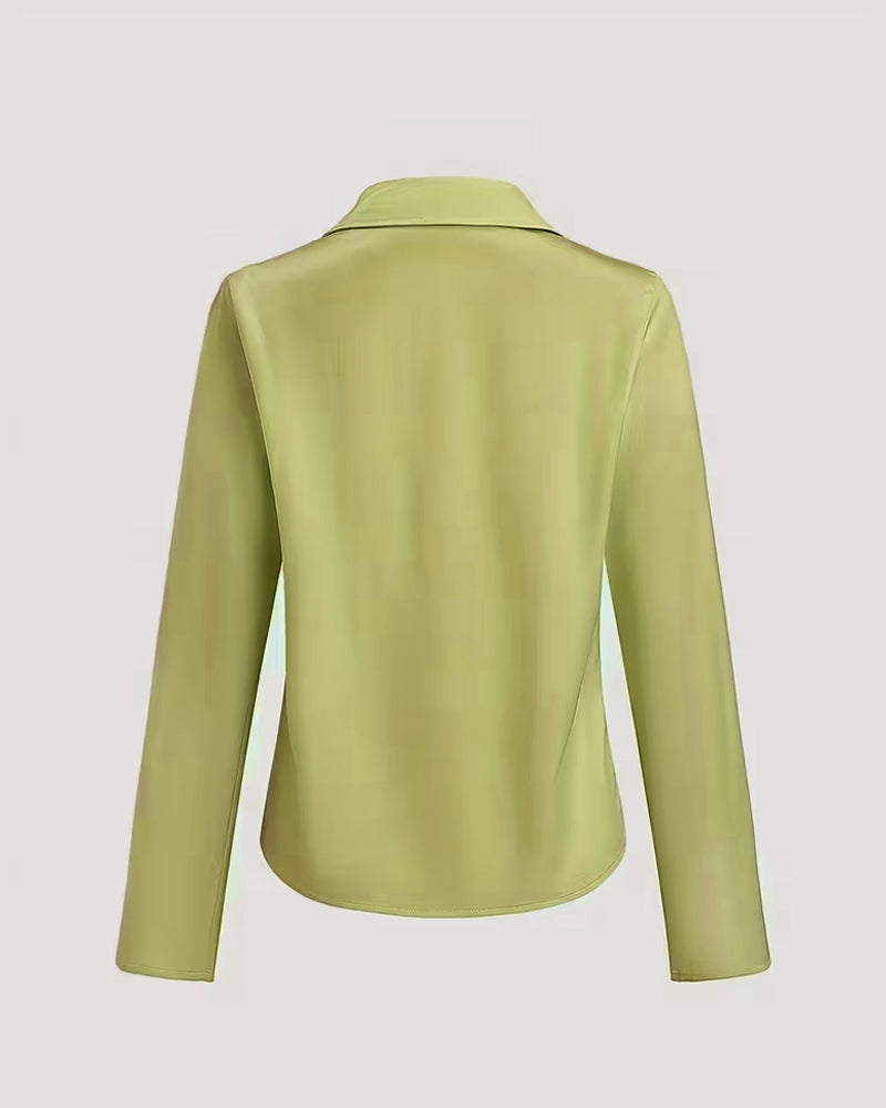 Printed Right Shoulder Reversed Blouse