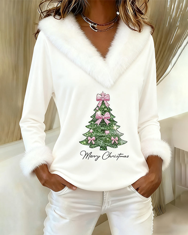 Top Grand Fur Printed Christmas