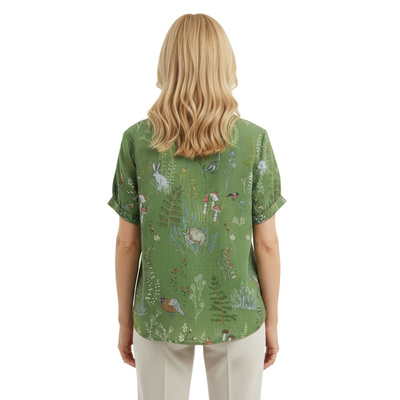 ALINA™ | Elegant Woven Blouse with Print