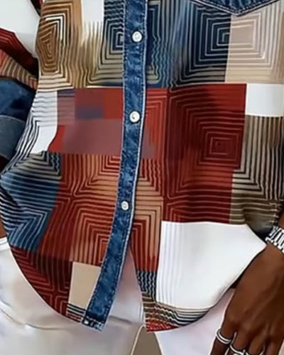 Color Block Shirt Fashionable