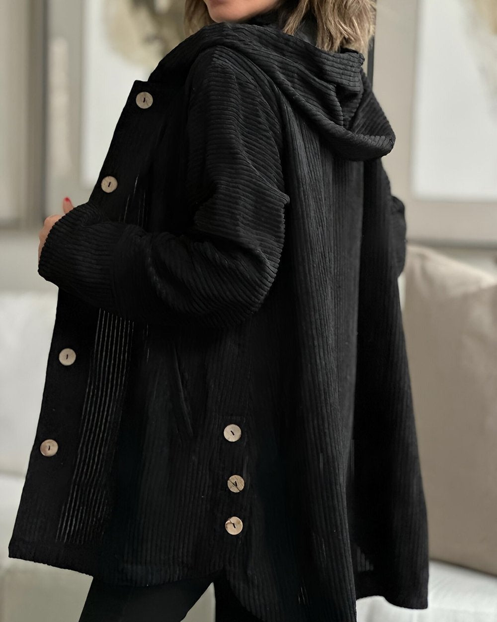 Ibby | Cozy Corduroy Hooded Jacket