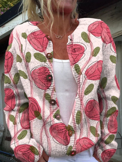 AMALIA | Knit Sweater with Print