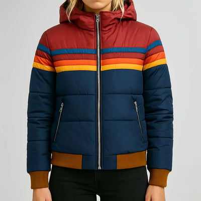 Patricia™ | Retro Striped Padded Jacket