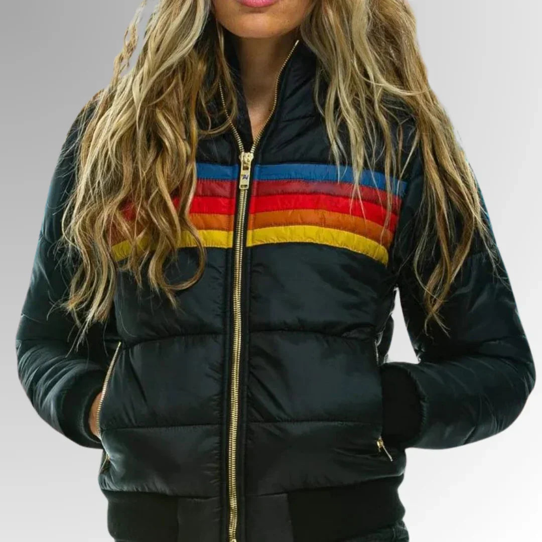 Patricia™ | Retro Striped Padded Jacket