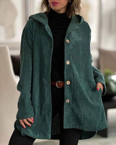 Ibby | Cozy Corduroy Hooded Jacket