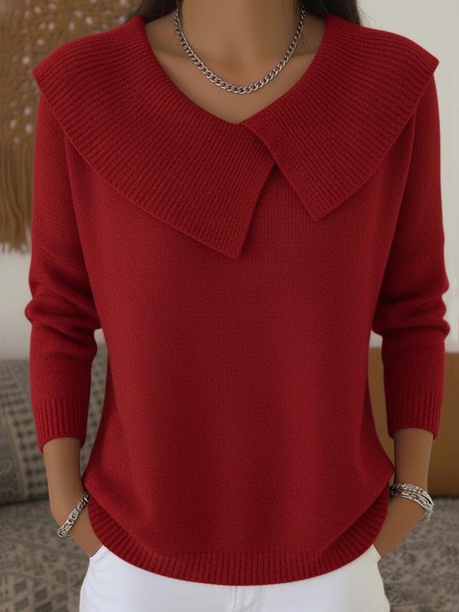 Cristina | Women's Christmas Sweater with Flap