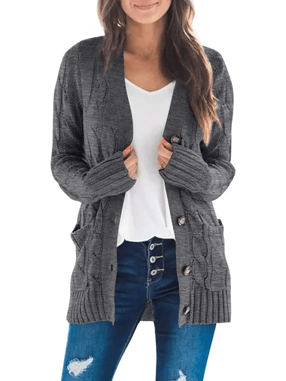 MARZENA | Cozy Cable Knit Cardigan