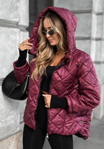 Nadia™ | Quilted Jacket in Wine Color