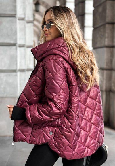 Nadia™ | Quilted Jacket in Wine Color