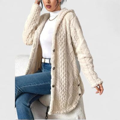 Elise - Plush Hooded Cardigan