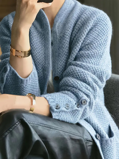 KLARINA | Cashmere Blend Cardigan with Buttons