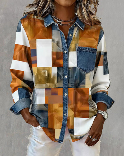 Color Block Shirt Fashionable
