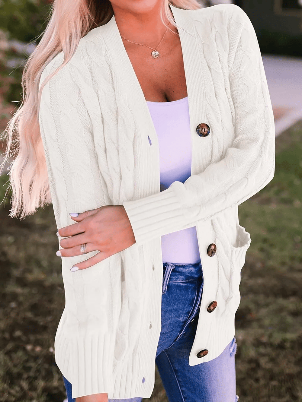 MARZENA | Cozy Cable Knit Cardigan