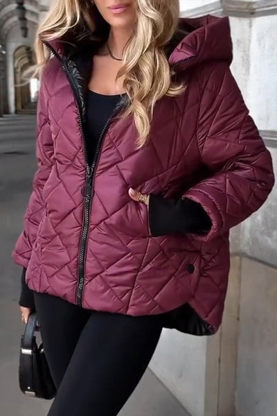 Nadia™ | Quilted Jacket in Wine Color