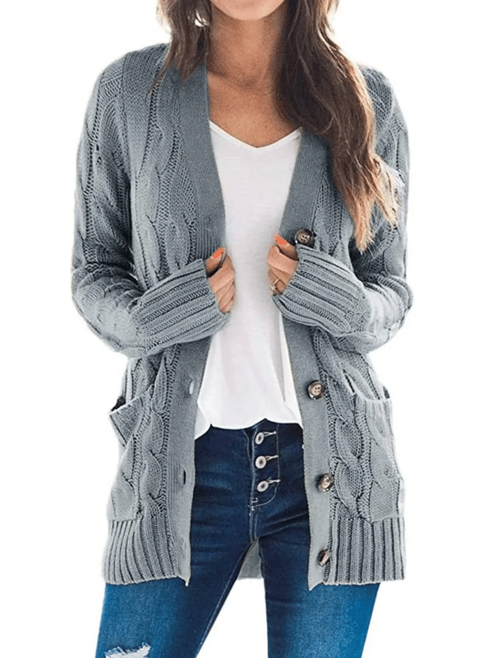 MARZENA | Cozy Cable Knit Cardigan