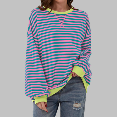 MERIDA | Striped Cotton Sweater with Long Sleeves