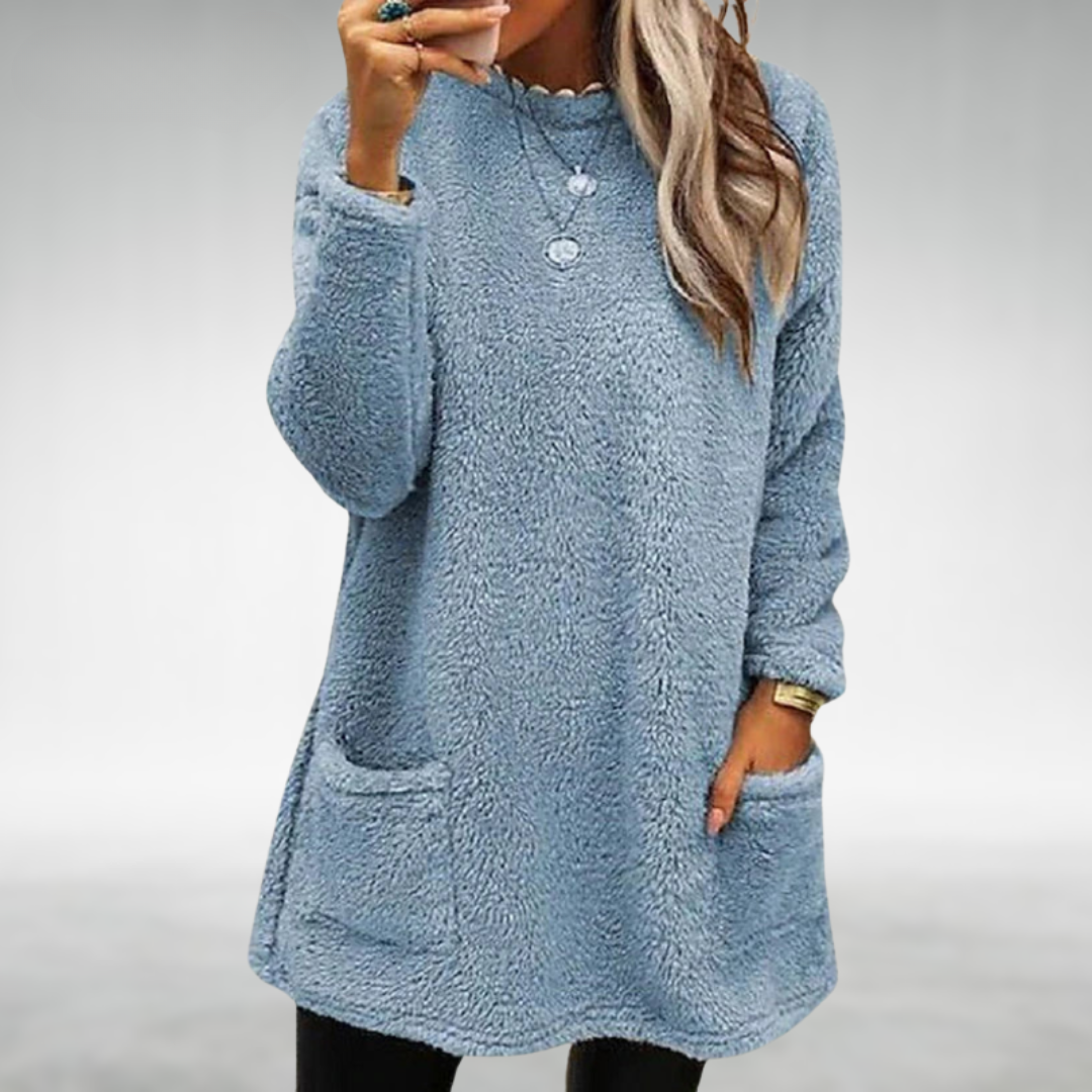 LUCY | Teddy Cotton Tunic with Pockets