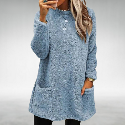 LUCY | Teddy Cotton Tunic with Pockets